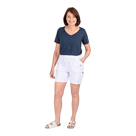 Pure and Natural Woven Short (Size 12) - White