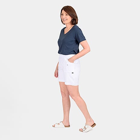 Pure and Natural Woven Short (Size 12) - White
