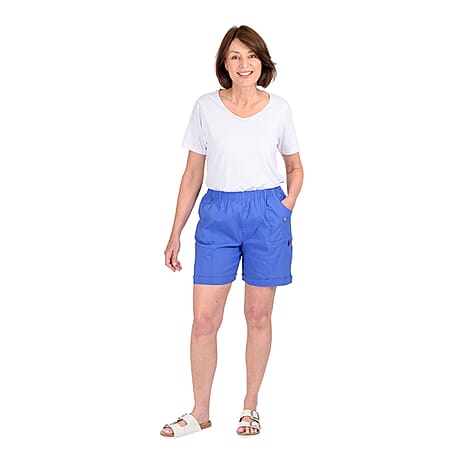 Pure and Natural Woven Short (Size 12) - Blue