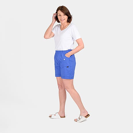 Pure and Natural Woven Short (Size 12) - Blue