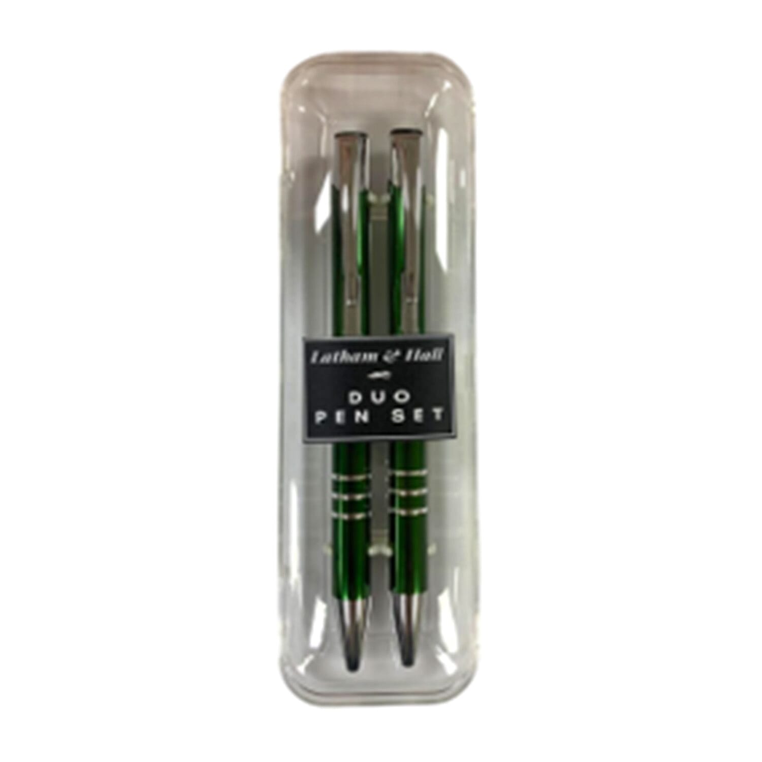 Set Of 2 Veno Green Ballpoint Pens in Gift Box - Green