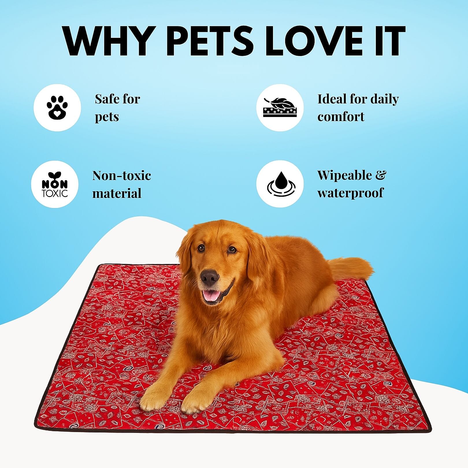 Aqua Coolkeeper Cooling Mat (Size M) - Red