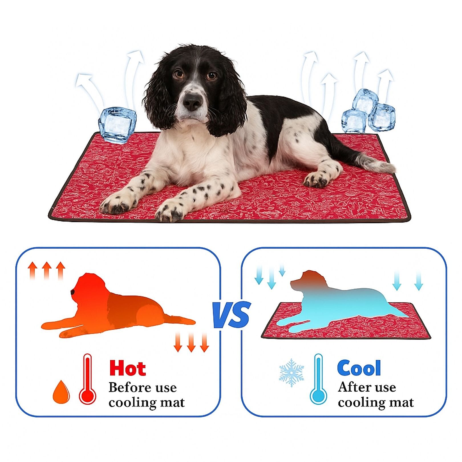 Aqua Coolkeeper Cooling Mat (Size M) - Red