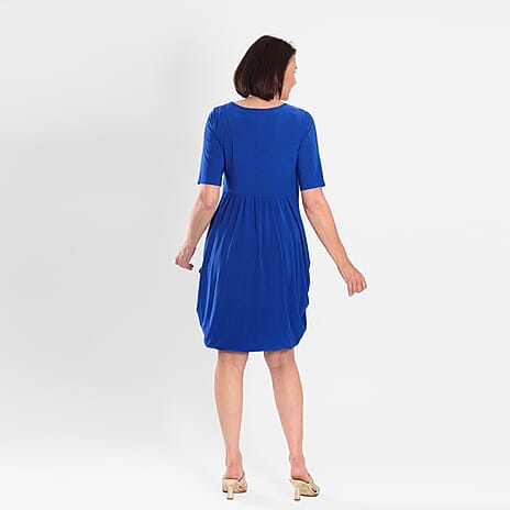 Firenzaa Drape Dress (Size XL) - Cobalt