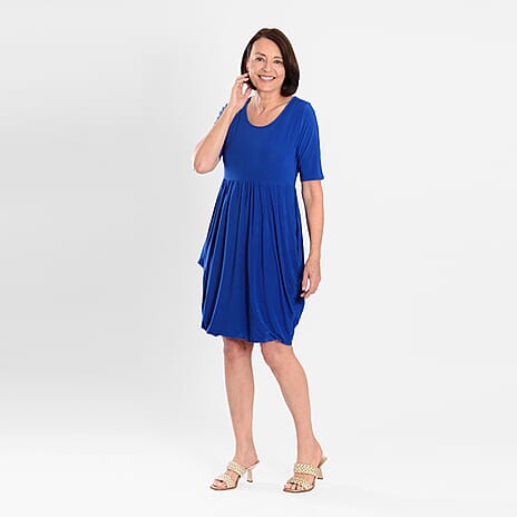 Firenzaa Drape Dress (Size XL) - Cobalt