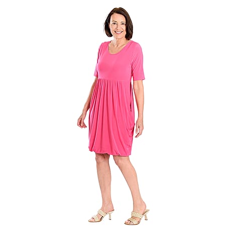 Firenzaa Drape Dress (Size XL) - Cerise