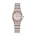 Designer Inspired- GENOA TIME V2 Japanese Movt. Crystal Studded White Dial Watch with Stainless Steel Chain Strap - Silver