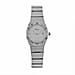 Designer Inspired- GENOA TIME V2 Japanese Movt. Crystal Studded White Dial Watch with Stainless Steel Chain Strap - Silver