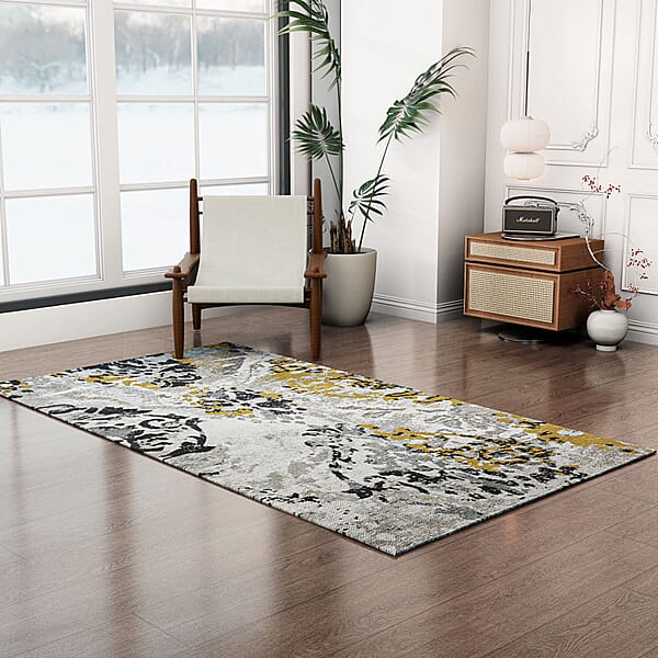 Small Grey Woven Fancy Jacquard Rug main image 0