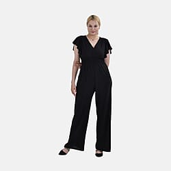 La Marey Smocked Waist Stretch Jersey Jumpsuit