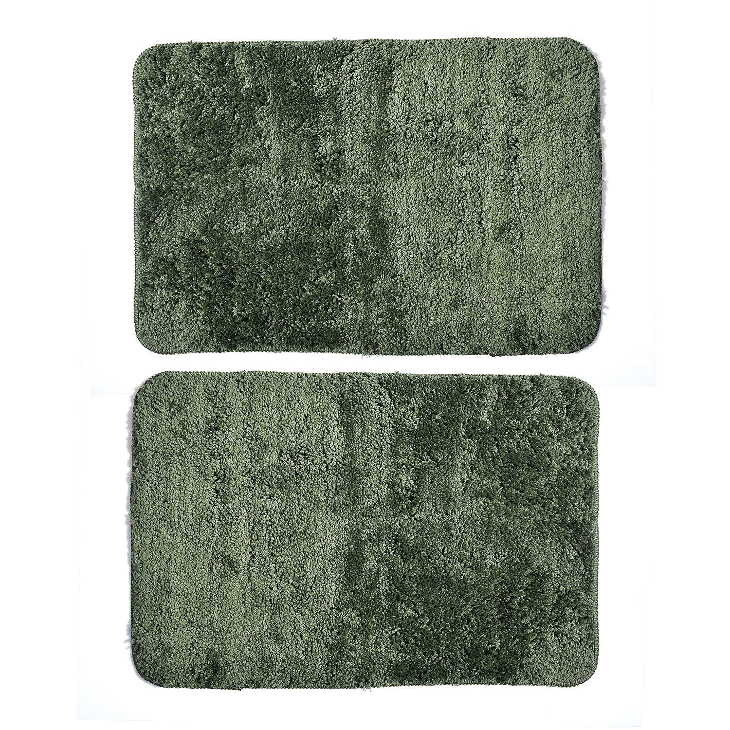Set of 2 Microbath Mat with TPR Back (Size 40x60 cm) - Green