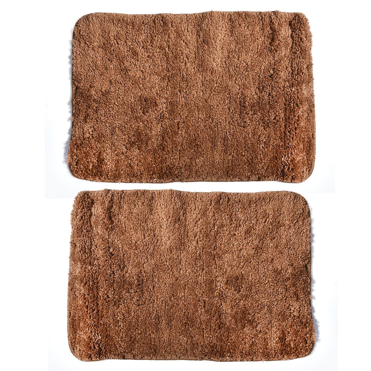 Set of 2 Luxury Microbath Mat with TPR Back - 1400 GSM  (Size 40x60 cm) - Brown