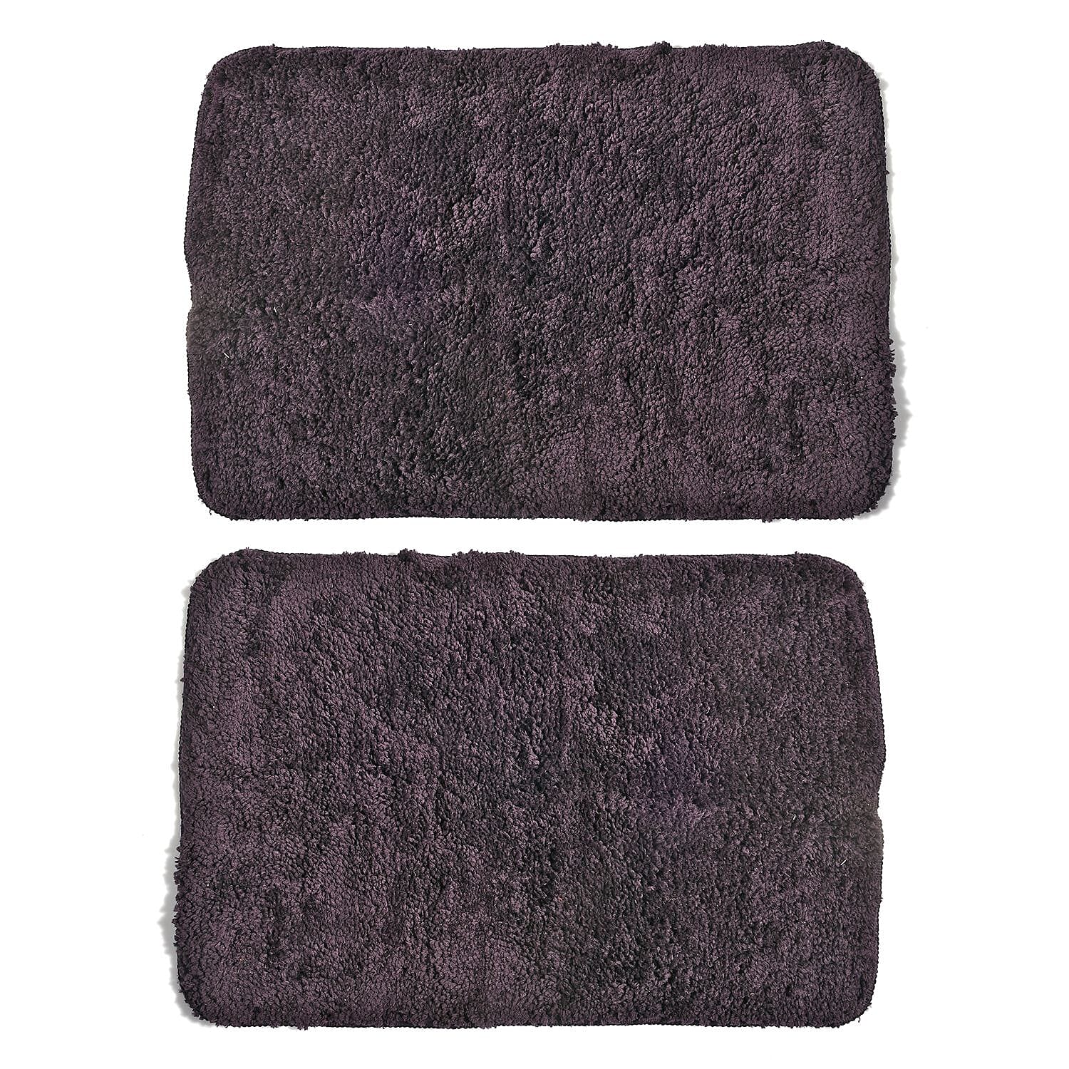 Set of 2 Luxury Microbath Mat with TPR Back - 1400 GSM  (Size 40x60 cm) -  Black