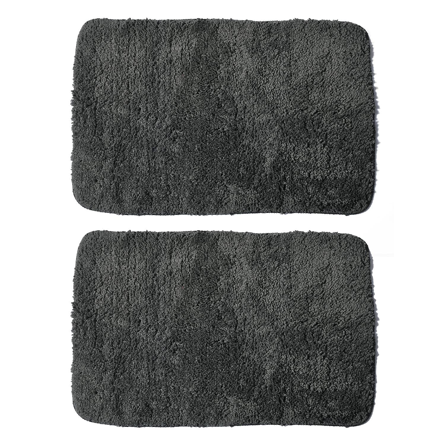 Polyester Printed Rug and Door Mat (Size 40x1 cm) - Grey & Multicolor