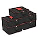 Set of 5 Non-Woven Fabric Storage Bag With Front Pocket - Black