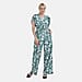 La Marey Smocked Waist Stretch Jersey Jumpsuit