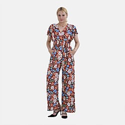 La Marey Smocked Waist Stretch Jersey Jumpsuit