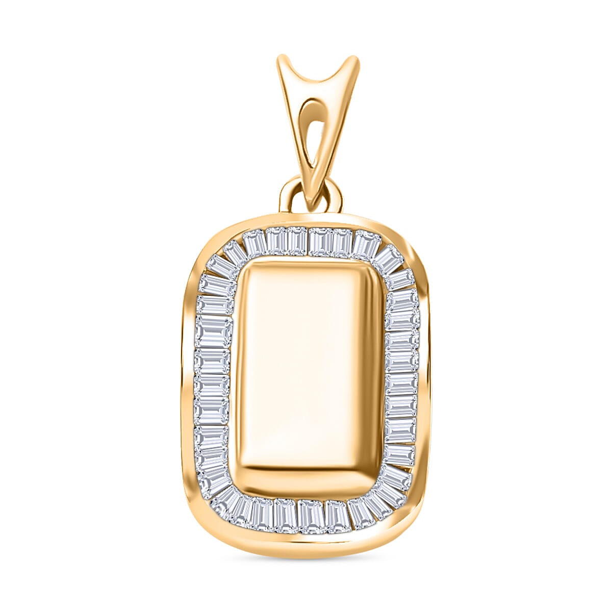 JCK Vegas Close Out Deal- 9K Yellow Gold  Diamond Bar Pendant