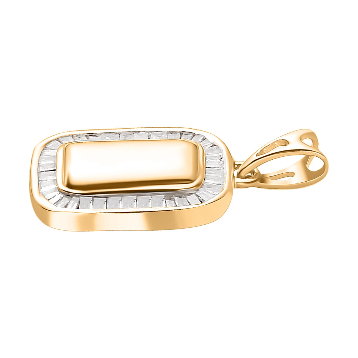 JCK Vegas Close Out Deal- 9K Yellow Gold  Diamond Bar Pendant