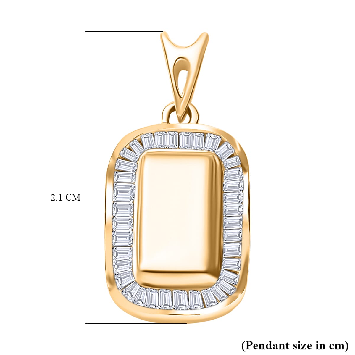 JCK Vegas Close Out Deal- 9K Yellow Gold  Diamond Bar Pendant