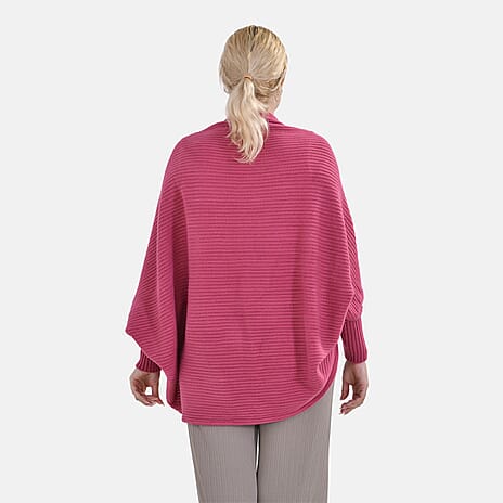 TAMSY Batwing Sleeve Cardigan (One Size) - Pink