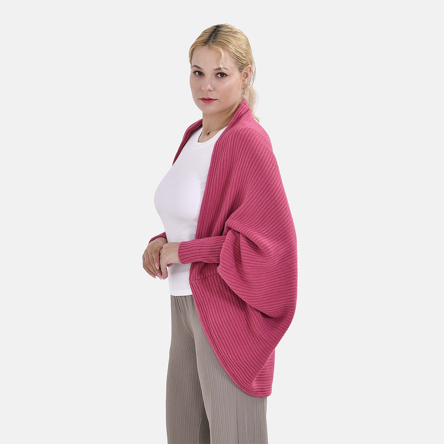 Tamsy Solid Cardigan Size 8 to 20 - Pink