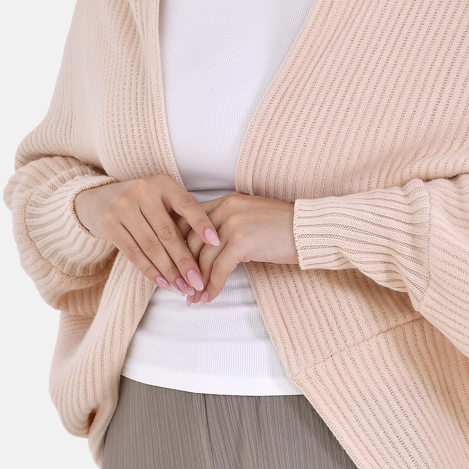 Tamsy  Solid Cardigan Size 8 to 20 - Beige