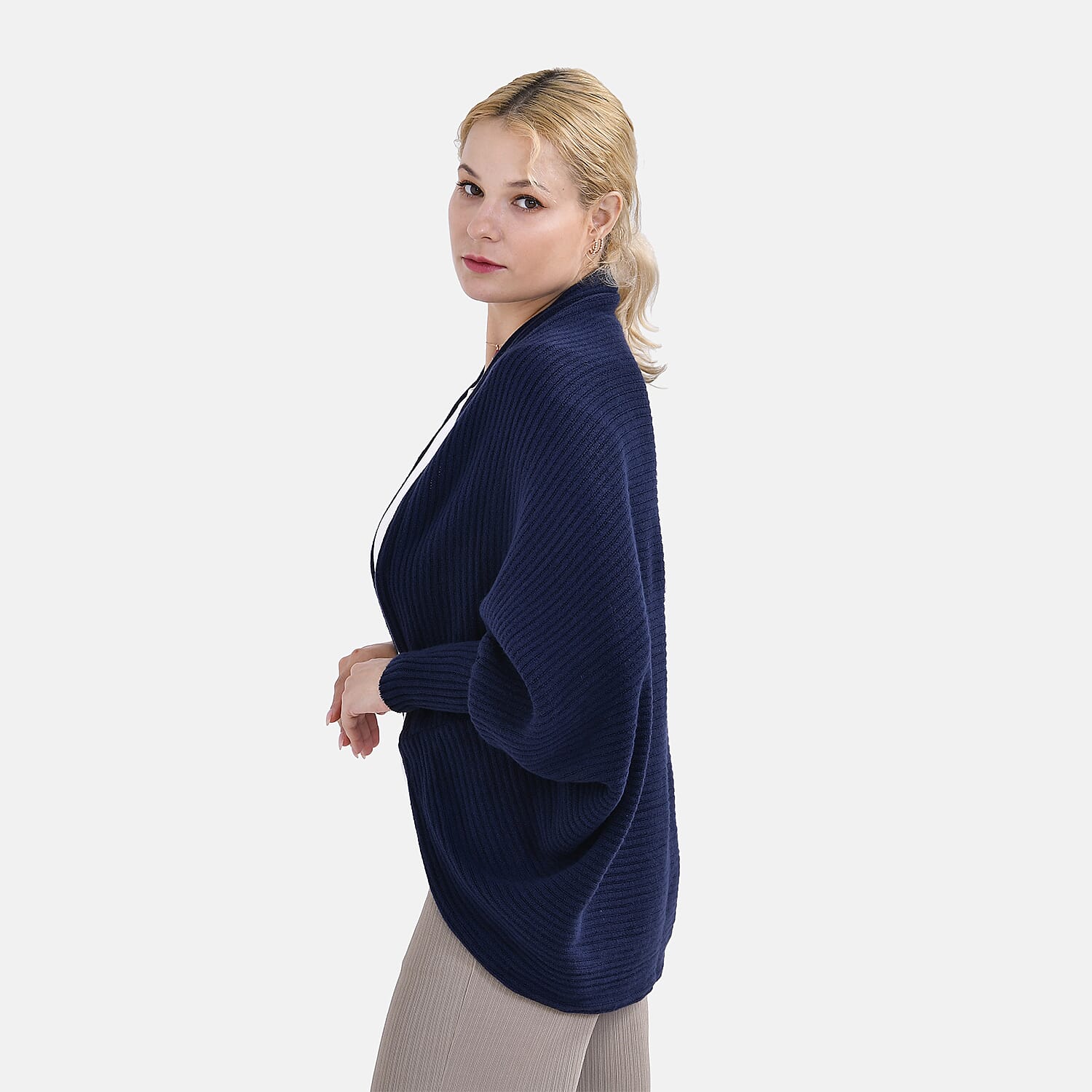 Tamsy Solid Cardigan Size 8 to 20 - Navy