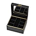 Faux Lizard Skin Pattern Leatherette 2-Layer Jewellery Organiser