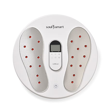 Soulsmart EMS Heating Foot Tens - Massager with Electrode Body Pads - White