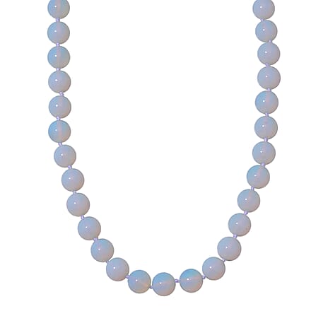 Opalite Necklace in White Tone With Magnetic Lock (Size-20) 570.0 Ct