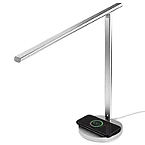 Smart Wireless Phone Charging Desk Lamp - Alexa and Google Enabled - White