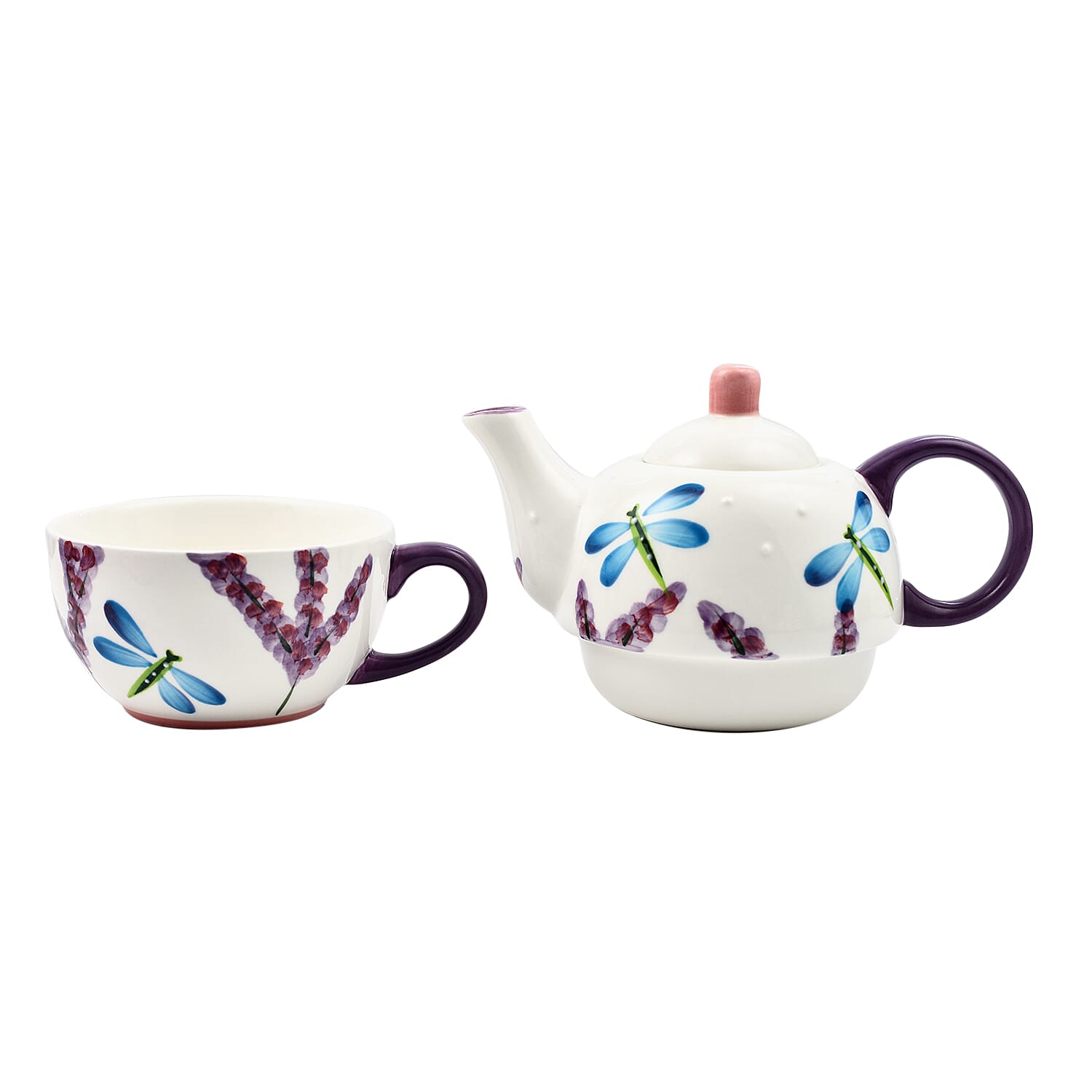  Lesser and Pavey - Dragonfly Tea for One-Cup 250ml, Teaport 450ml - Blue