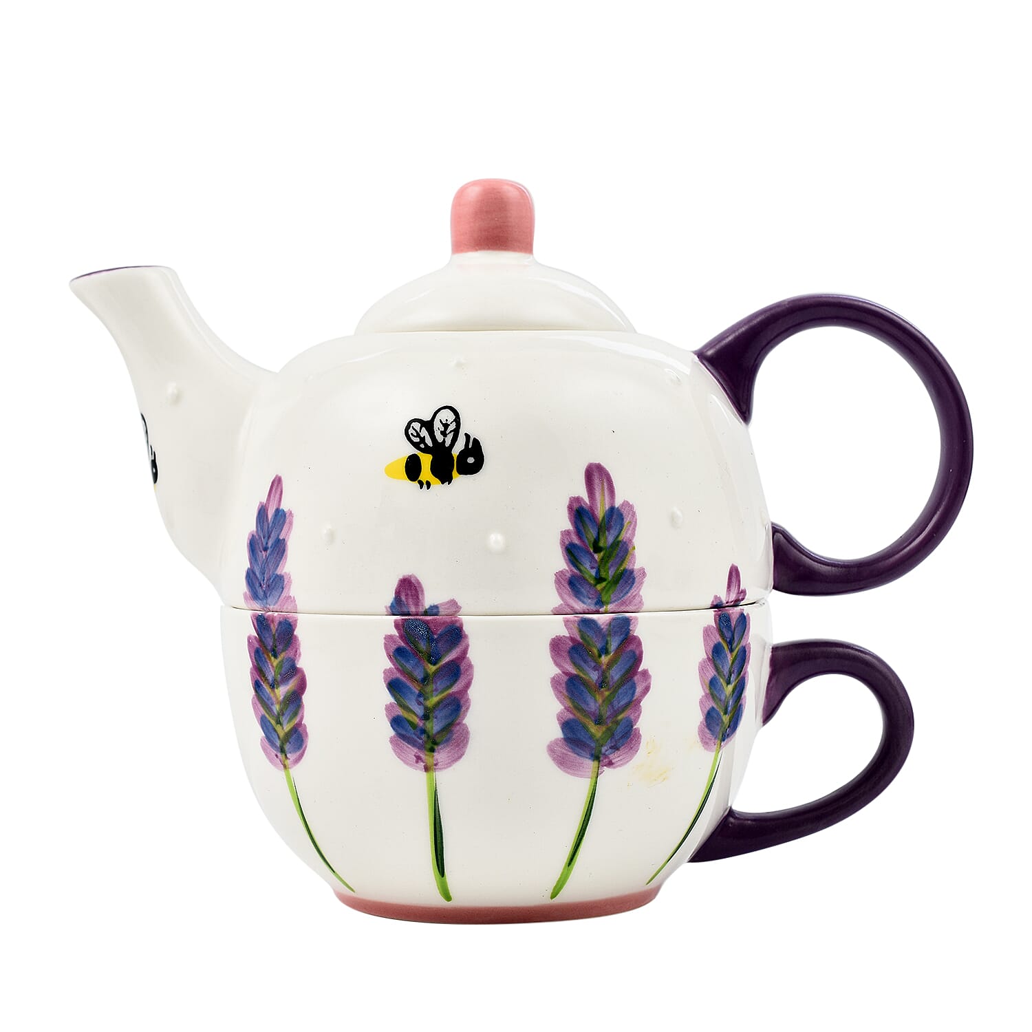 Lesser and Pavey - Lavender & Bees Tea for One-Cup 250ml, Teaport 450ml - Purple