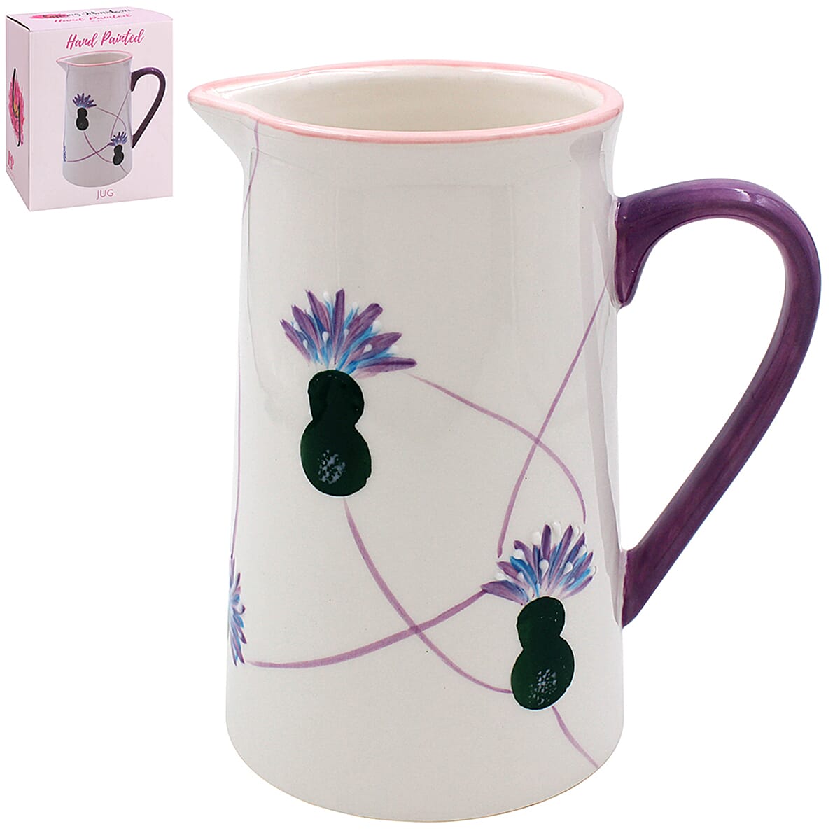 Lesser and Pavey - Thistle Jug 500ml - White