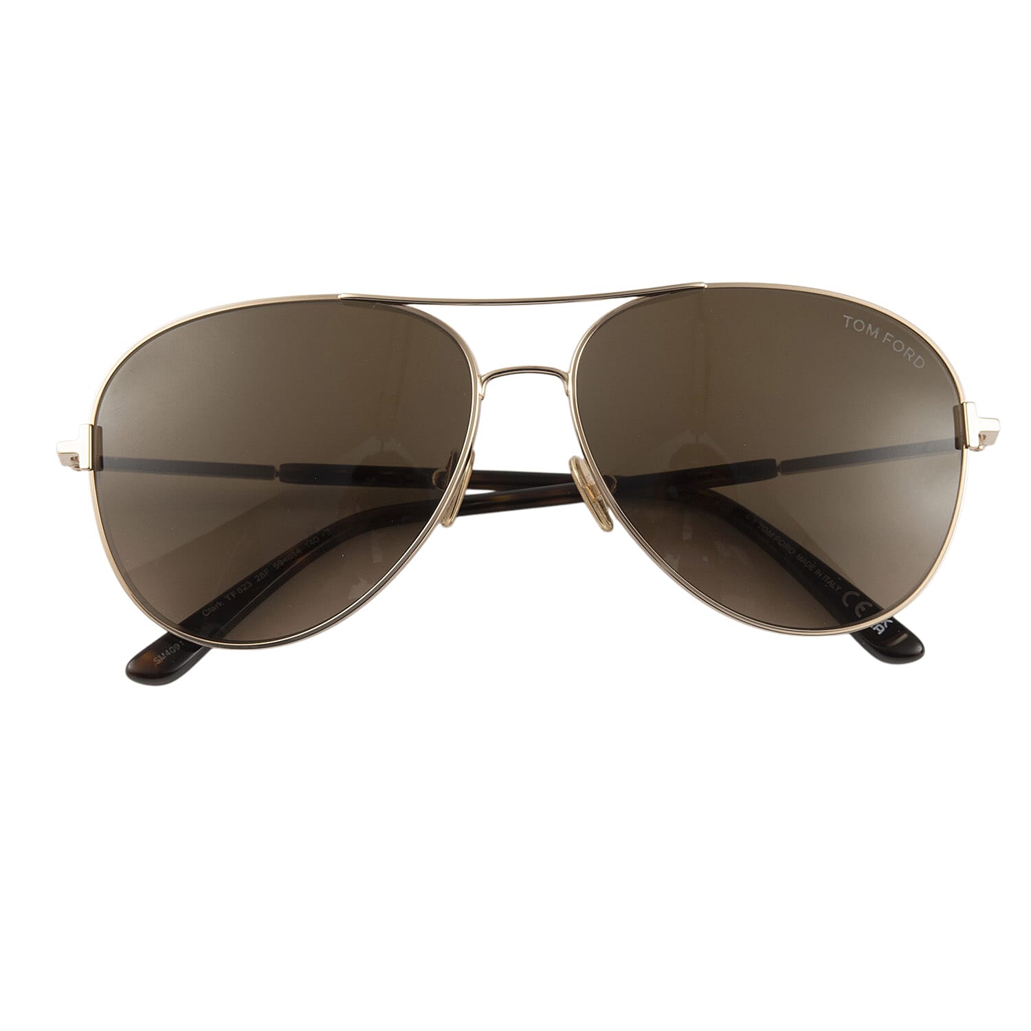 One Time Designer Closeout - Tom Ford Unisex Aviator Sunglasses with Grey Lenses - Aviator