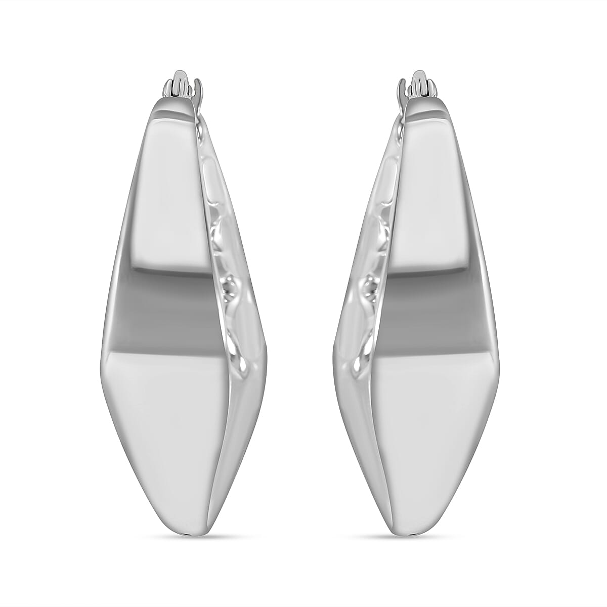 Designer Inspired- Sterling Silver Earring With Clasp, Silver Wt. 11 Gms