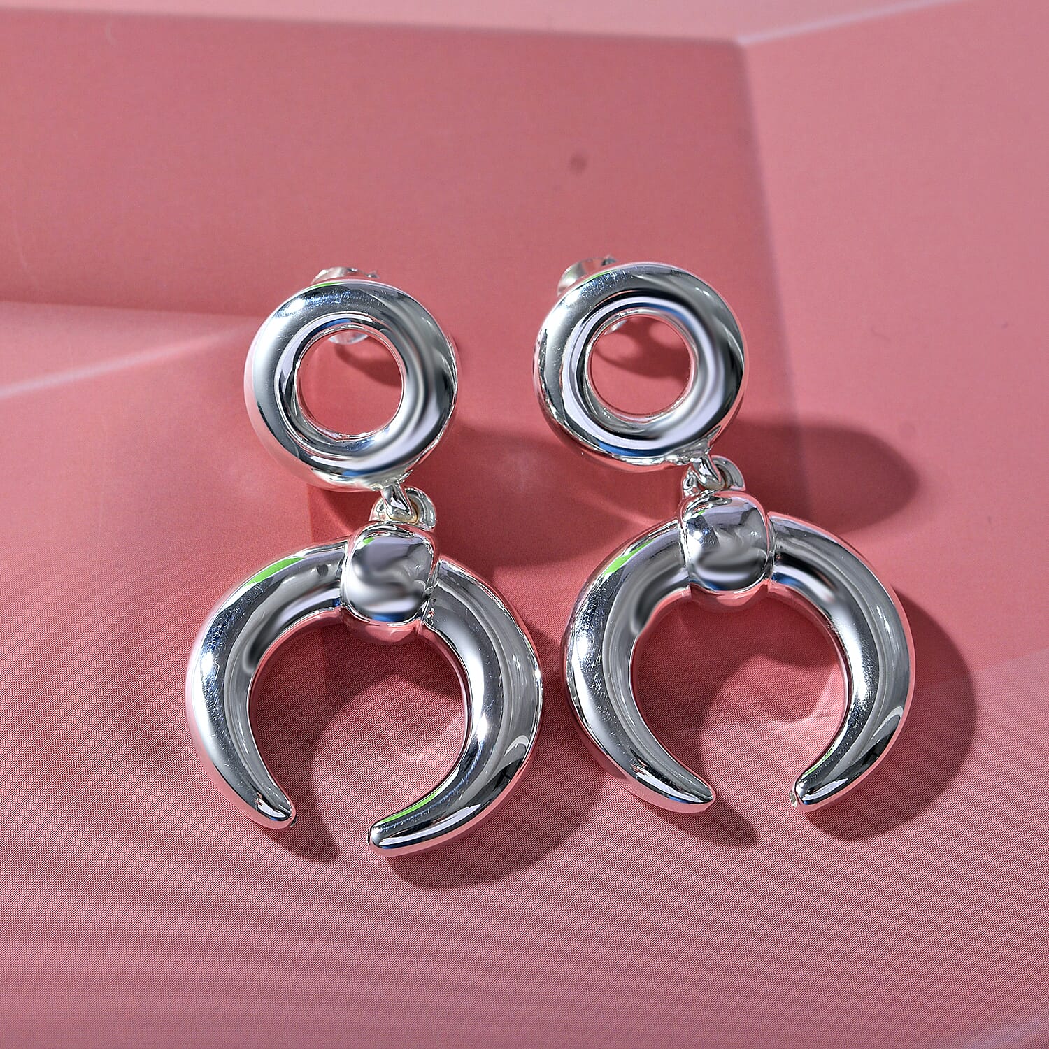 JCK Vegas Closeout - Sterling Silver Horseshoe Earrings, Silver Wt. 8 Gms