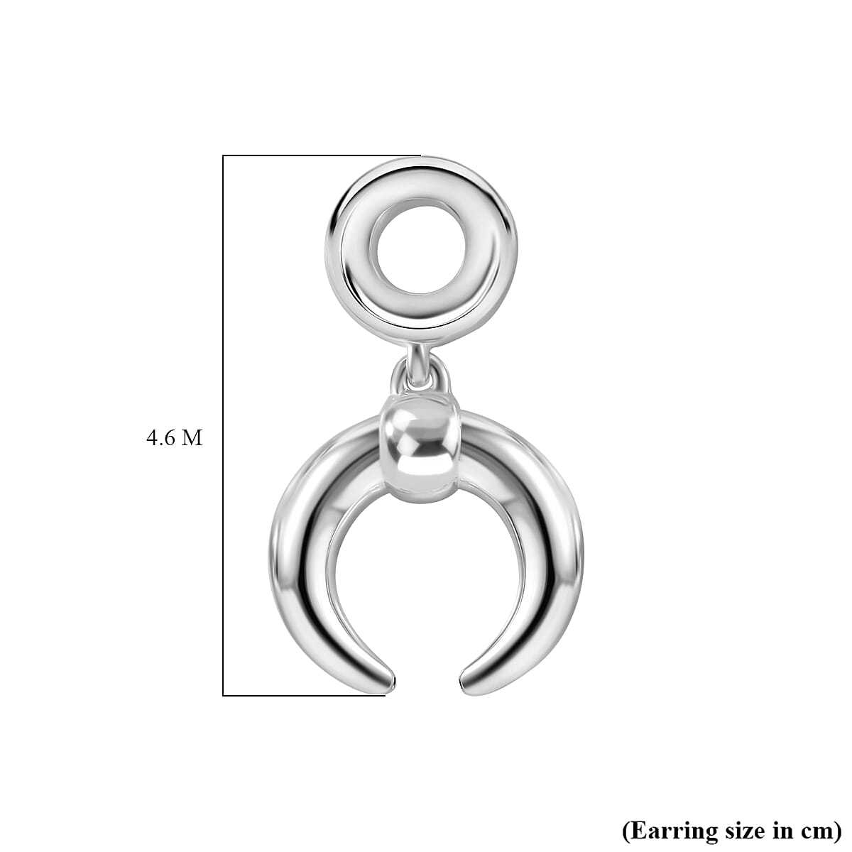 JCK Vegas Closeout - Sterling Silver Horseshoe Earrings, Silver Wt. 8 Gms