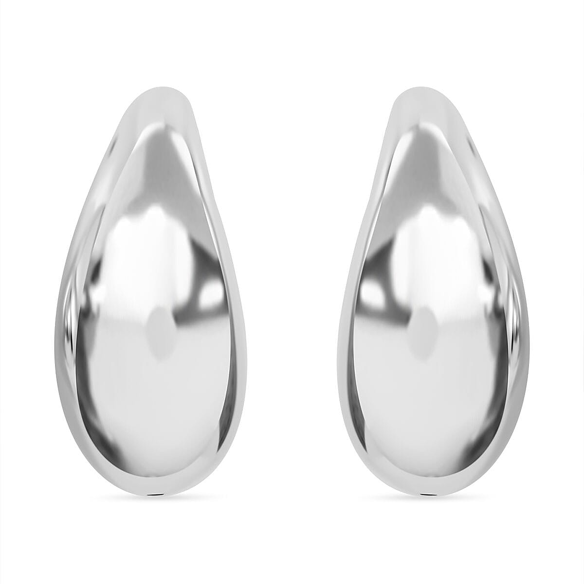 JCK Vegas Close Out - Sterling Silver Chunky Dome Earrings, Silver Wt. 6.5 Gms