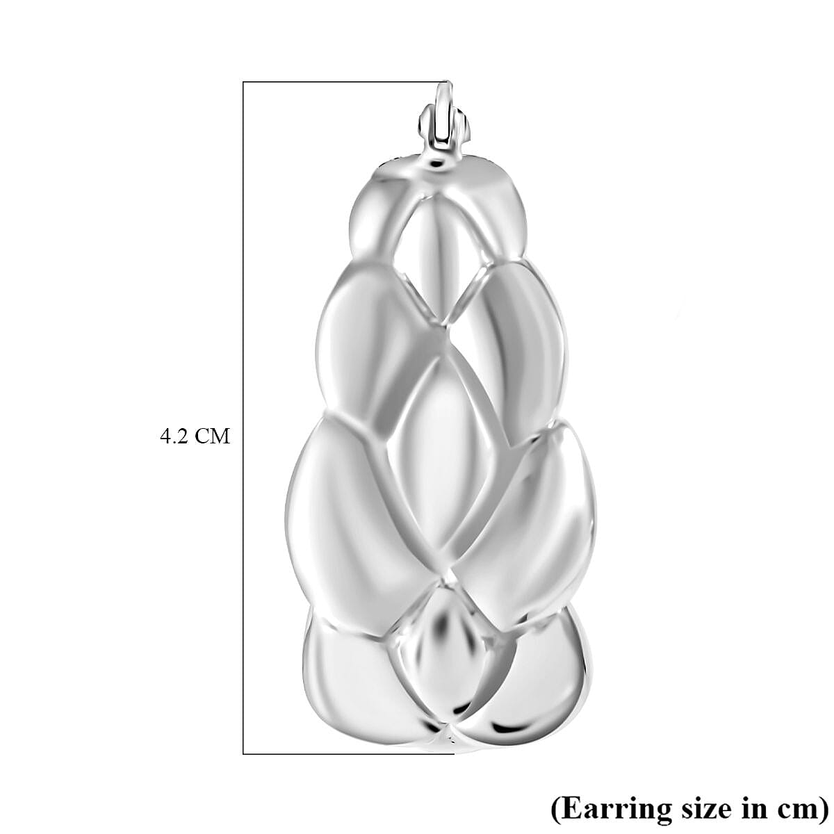 Thai Silver Vintage Braid Earrings with Clasp, Silver Wt. 8.80 Gms.