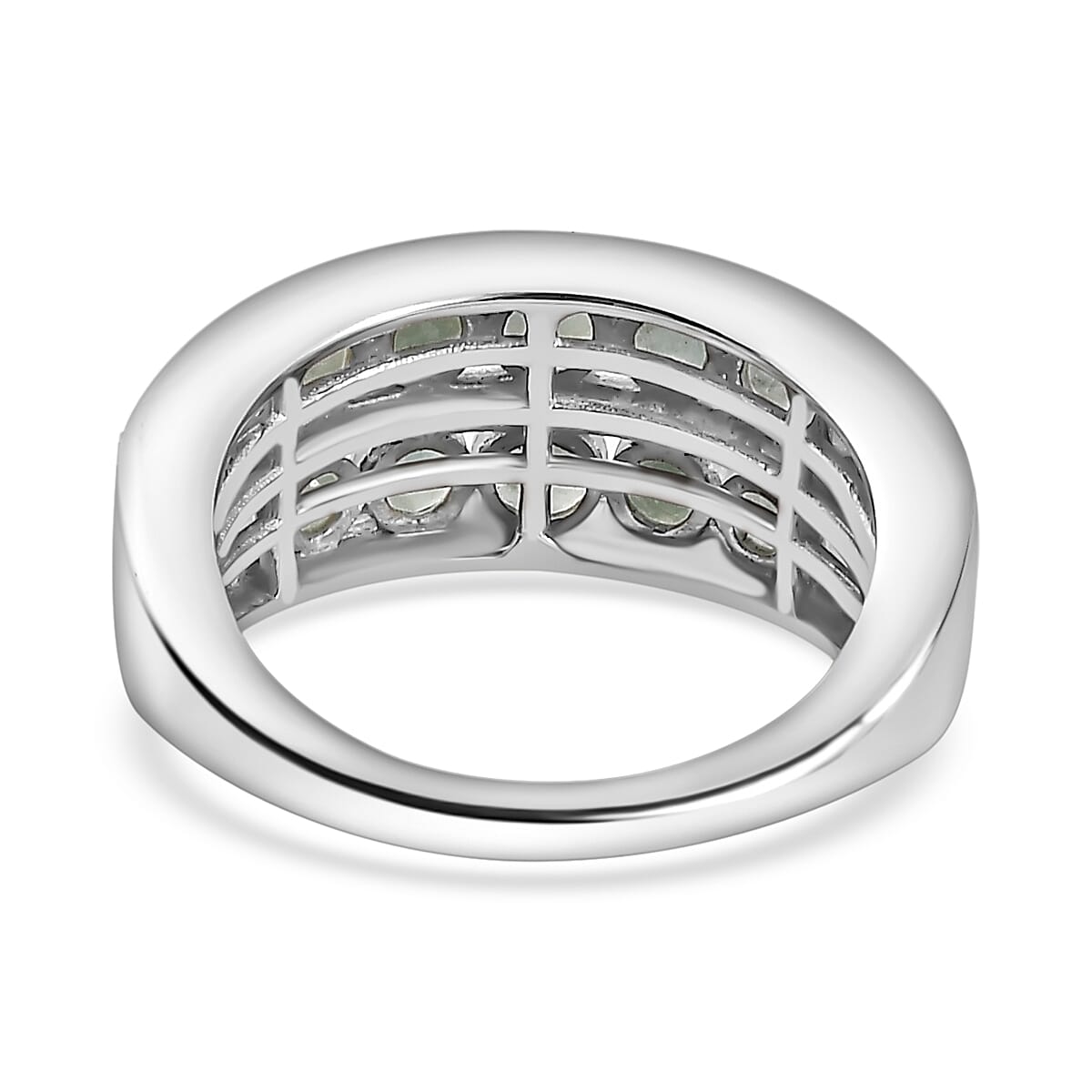 Grandidierite Half-Eternity Band Ring in Rhodium Overlay Sterling Silver 2.10 Ct Grandidierite Half-Eternity Band Ring in Rhodium Overlay Sterling Silver 2.10 Ct