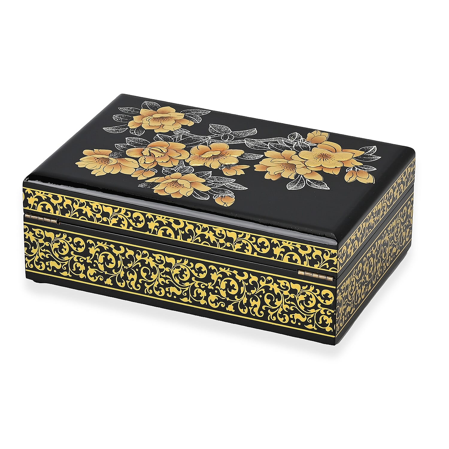 Hand-Painted Jewellery Box with 2 Layers