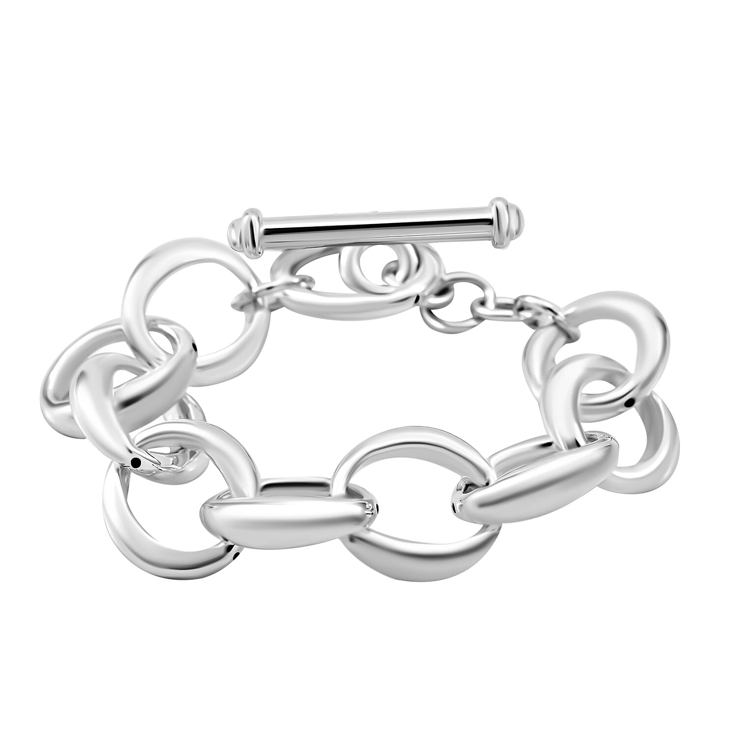 Sterling Silver Bracelet (Size - 8), Silver Wt. 16.99 Gms