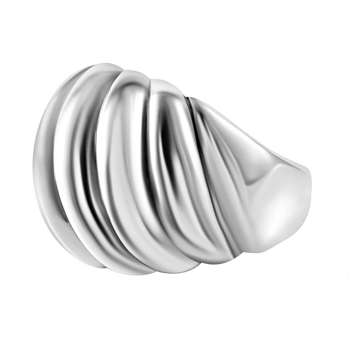 JCK Vegas Closeout - Sterling Silver Cable Edge Saddle Ring