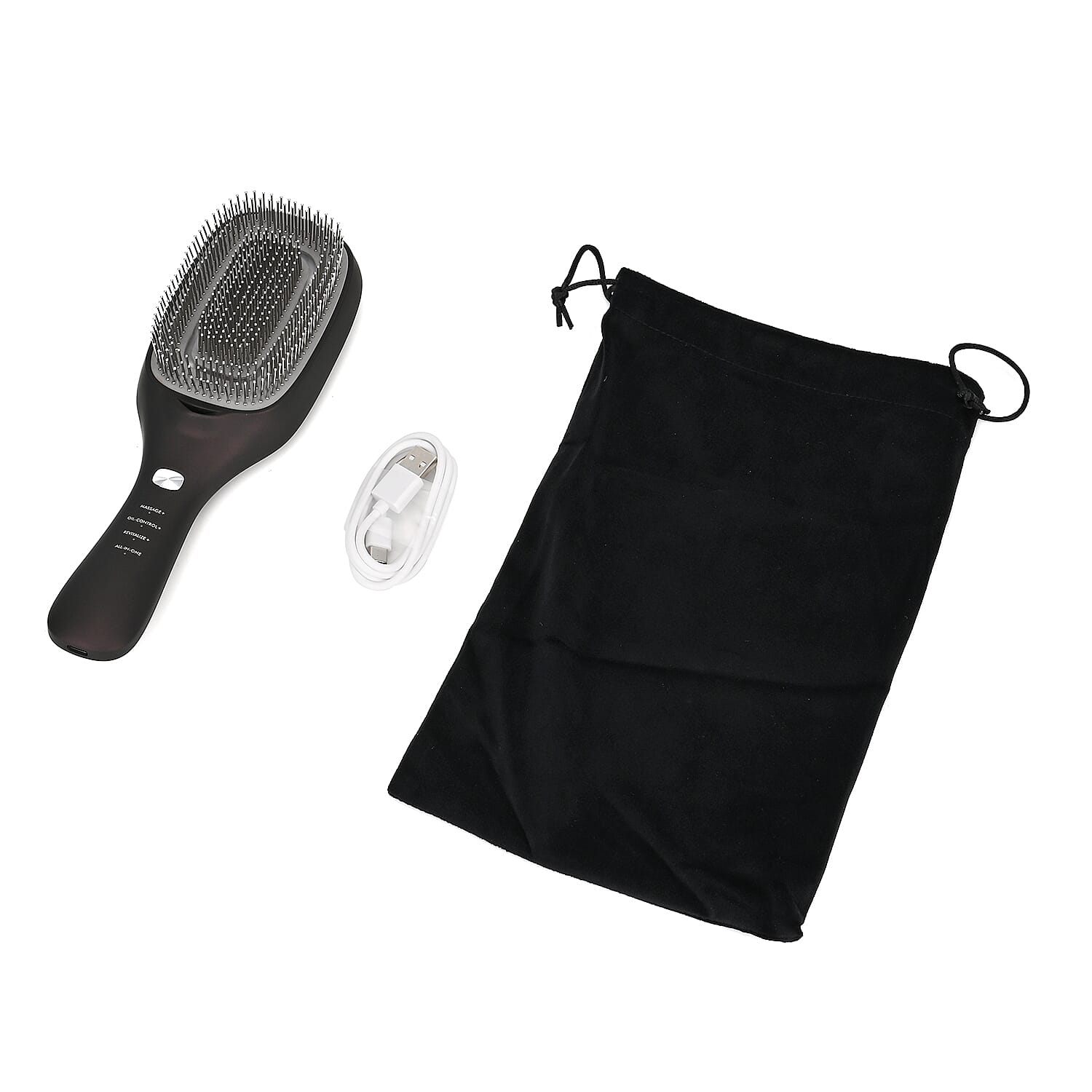 TOUCH BEAUTY- VITA 5-in-1 Hair Care Brush -  Ion Therapy, EMS, Sonic Massage, LLLT , Red and Blue Light Therapy - Black