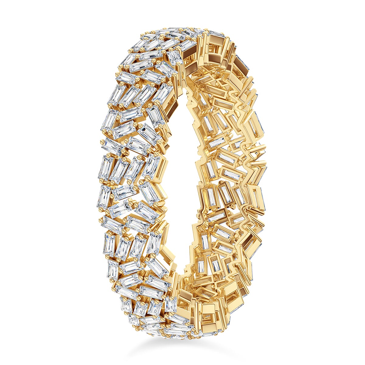 Designer Inspired Close Out- Firecracker 9K Yellow Gold Diamond Band Ring 1.00 Ct