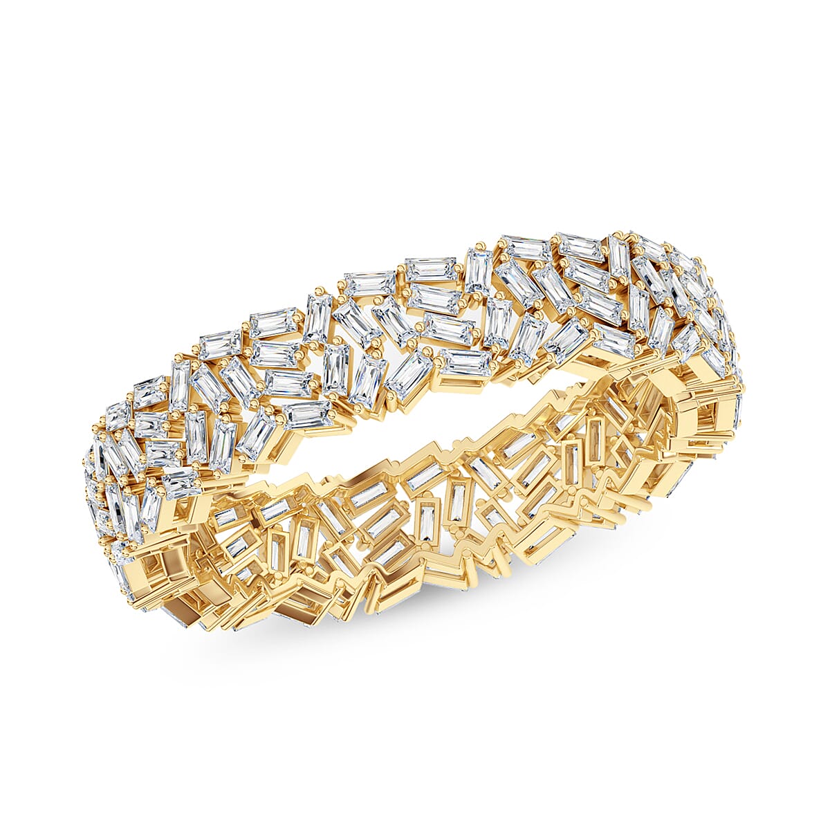 Designer Inspired Close Out- Firecracker 9K Yellow Gold Diamond Band Ring 1.00 Ct