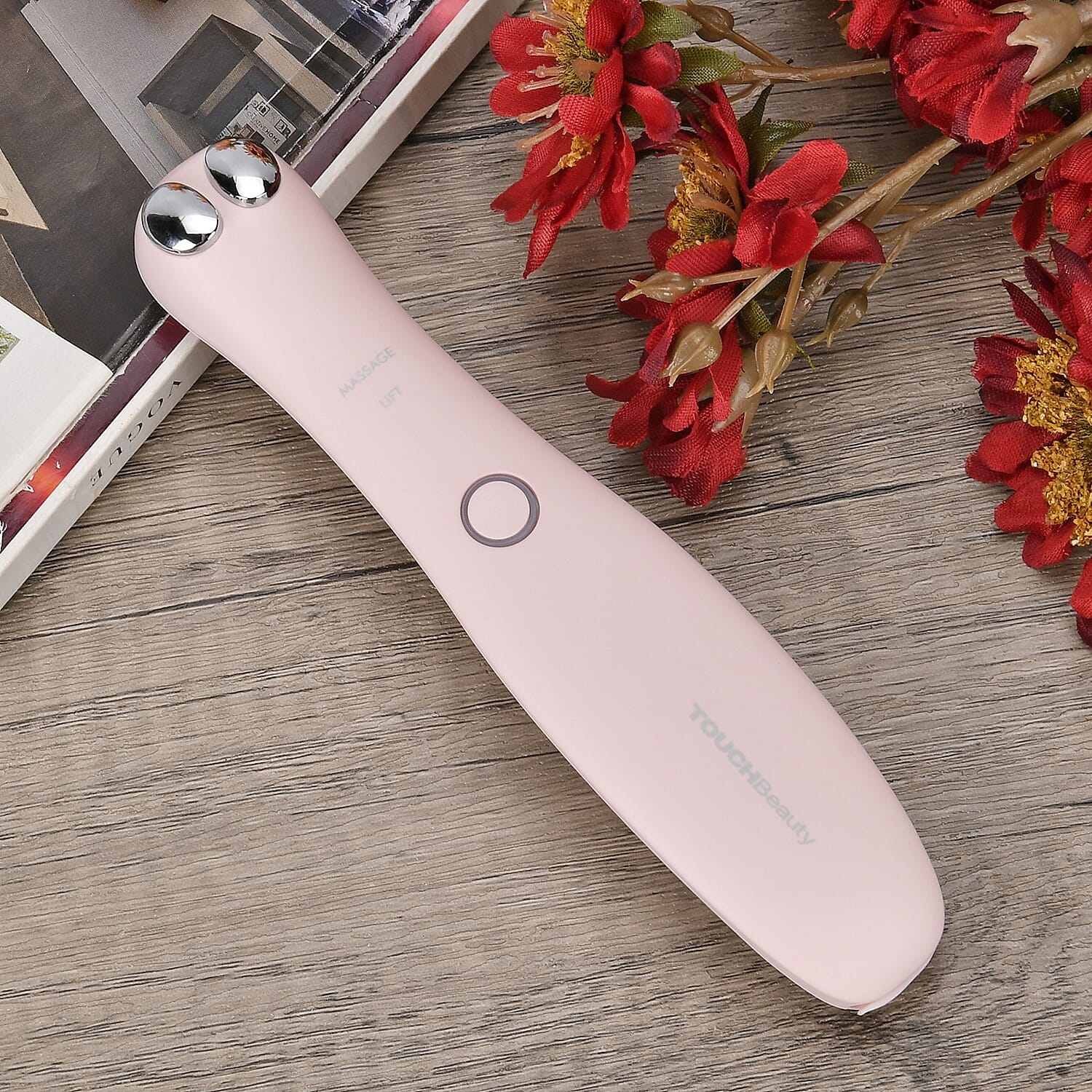 Back in Stock - TOUCHBeauty Eye Beauty Device (Electric Eye Lift Massaging Wand with Heat & Vibration Therapy - Pink