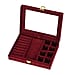 Velvet Jewellery Box With Transparent Window - 8-Slots with Removable Tray